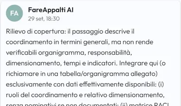 Rilievo di Viola su un passaggio della relazione